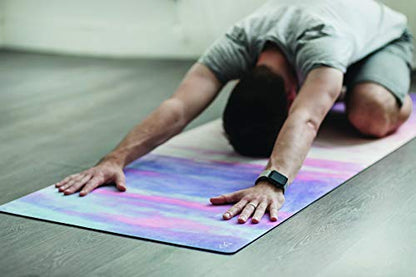 YOGA DESIGN LAB | The Combo Yoga Mat | Eco Luxury | Ideal for Hot Yoga, Power, Bikram, Ashtanga, Sweat | Studio Quality | Includes Carrying Strap! - color: Breathe, size: 1.5mm