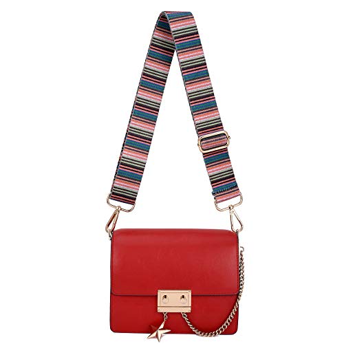 ZOOEASS Wide Shoulder Strap Adjustable Replacement Belt Crossbody Canvas Bag Handbag - color: Color Bar, size: Wide: 1.4"(3.5cm)