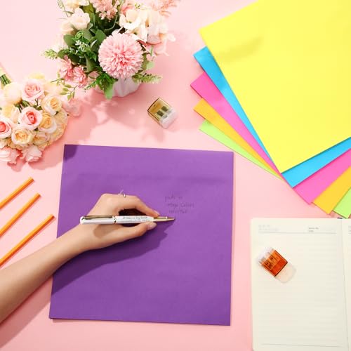 Zubebe 24 Pads 11 x 11 Inch Large Sticky Notes Jumbo Bright Colors Sticky Notepads Self Stick Note Square Memo Post Stickies for Office School, 25 Sheets/pad (6 Colors) - color: 6 Colors