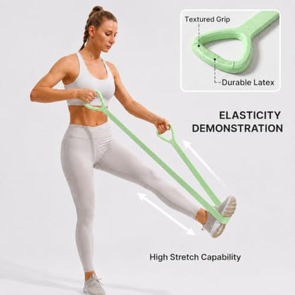 Figure 8 Resistance Band for Workout, Stretching, Yoga, Pilates, Physical Therapy and Home Fitness, TPE Exercise Band - color: Green