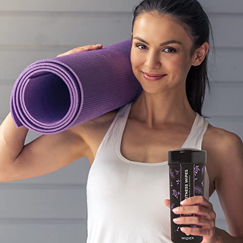 Wipex Screen Wipes & Gym Wipes Combo Pack - 75ct Gym Equipment Canister & 24ct Individually Wrapped Fitness Touch Screen Cloths, Safe for Yoga Mats & Electronics, Lavender Scent - size: 1 Count (Pack of 99)