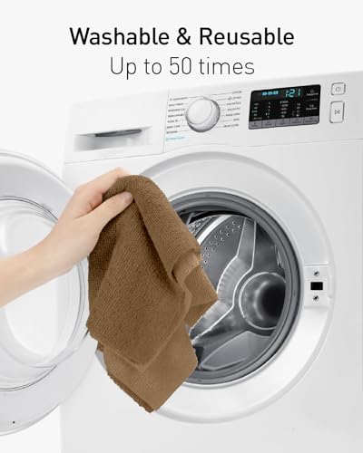 Fantasticlean Microfiber Cleaning Cloth Roll- 40 Sheets, 12" x 12" (Tan) - color: Tan, size: 40 pack