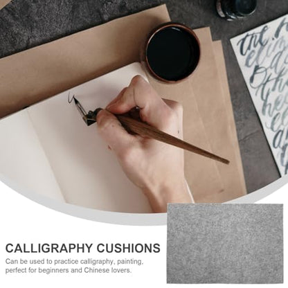 Uonlytech Chinese Calligraphy Felt Mat 23.62 X 15.74 in Student Writing Mat for Rice Paper Watercolor and Drawing Portable Desk Pad for Painting Practice