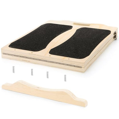 Yarlung Wooden Slant Board for Calf Stretching, Portable Squat Incline Board for Knees Ankle Leg Heel, Adjustable 5 Angles Calf Stretch Wedge for Exercise, Physical Therapy - size: 16"L x 12.5"W x 1.5"H
