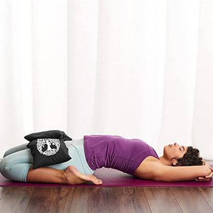 Yoga Sand Bag, Cotton Unfilled for Yogas, Weights & Resistance Training, Portable Weightlifting Sandbag - color: Graphite
