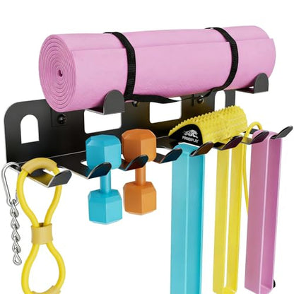 Multi-Purpose Gym Equipment Storage Rack for Resistance Bands