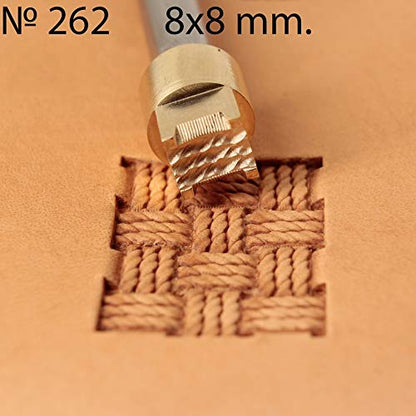 DandS ltd Leather Stamp Tool, Rope Knot, Professional Steel Craft Tool for Leatherworking, Embossing, Carving & Stamping Leather Projects, Belts Wallets & DIY Projects Compatible with Mallet #262 - color: Rope Knot 0.31" X 0.31"