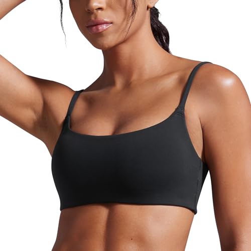 CRZ YOGA Butterbreeze Scoop Neck Sports Bras - color: Black, size: X-Small