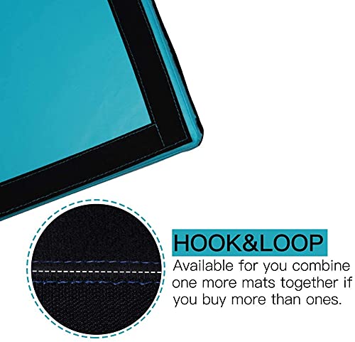 Polar Aurora 4'x10'x2 Thick Folding Gymnastics Exercise Mat Aerobics Stretching Yoga Mats - color: Blue-Green