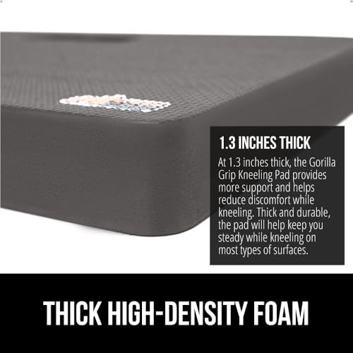 GORILLA GRIP® Extra Thick Foam Kneeling Pad for Gardening, 17.5x11 Charcoal - color: Charcoal