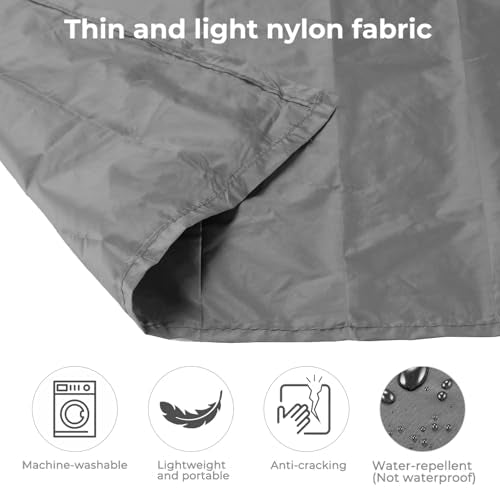 Pocket Picnic Blanket, Small Picnic Blanket 43x55" 2.54 oz Gray for 1-2 - color: Grey (Black Pack), size: 43x55″