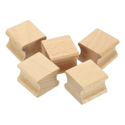 PATIKIL 25x25mm Blank Wood Rubber Stamp Mounts, 5Pcs Wooden Rubber Stamp Handle Hard Wooden Blocks for Making DIY Crafting, Brown - size: 25x25mm