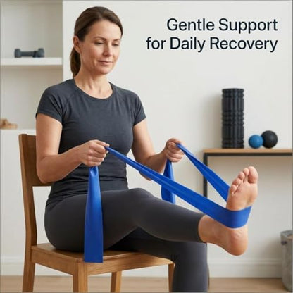 Resistance Band Portable Elastic Fitness Stretch Band for Yoga, Pilates, Home Strength Training and Athletic Tension Exercises - color: Blue