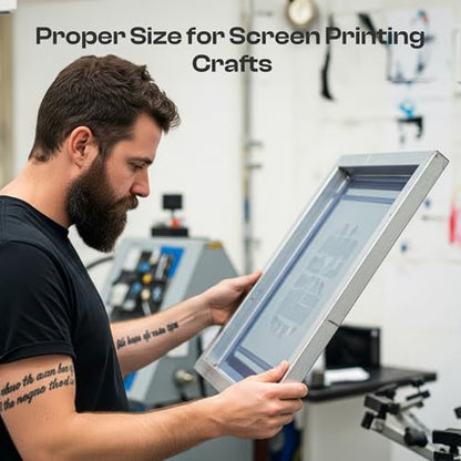 Caydo 4 Piece Silk Screen Printing Frames, 10 x 14 Inch Aluminum Screen Printing Screens with 110 White Mesh for Printing Lovers - size: 10 x 14 Inch, style: 110 Mesh