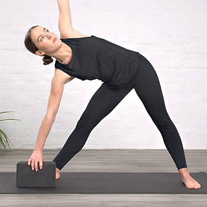 MYGA Yoga Block,Lightweight EVA Foam Yoga Brick,High Density Non-Slip Block for Yoga Poses, Pilates, Balance and Flexibility - color: Black, size: One Size