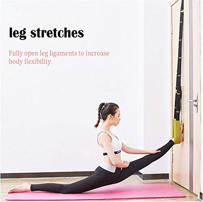Back bend Assist Trainer - Improve Back and Waist Flexibility, Door Flexibility Stretching Strap, Home equipment for Ballet, Dance, Yoga, Gymnastics, Cheerleading, Splits - color: rose