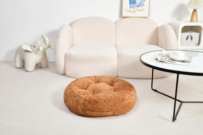 Floor Cushion Pillow, Portable Large - color: Round, Brown