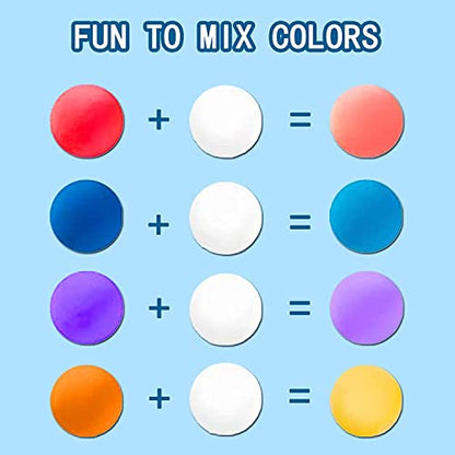 ifergoo 125g White Air Dry Clay, 4.41 oz Foam Magic Modeling Clay for Kids | Refill White Clay for School Art & Craft Project, Slime Supplies, Super Light & Soft, Non-Toxic, Age 3-12 Boys and Girls Gift - color: D-White Color