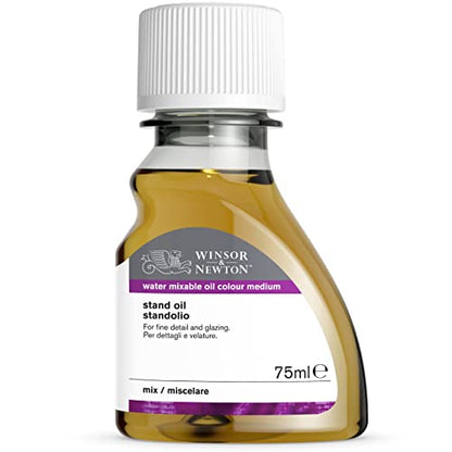 Winsor & Newton Artisan Stand Oil, 75ml (2.5-oz) bottle | Pale, Viscous Oil; Slows Drying Time, Smooth Enamel Finish, No Brush Marks, Excellent Leveling, Cleanable with Water & Soap - color: Artisan Stand Oil, style: 2.5-oz Bottle