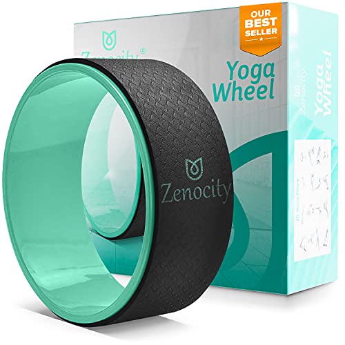 Yoga Back Roller - Yoga Wheel for Stretching and Back Pain Relief - Back Stretcher - Foam Roller - Balance Accessory for Stretching - Thick Padding for Comfort - Improve Flexibility