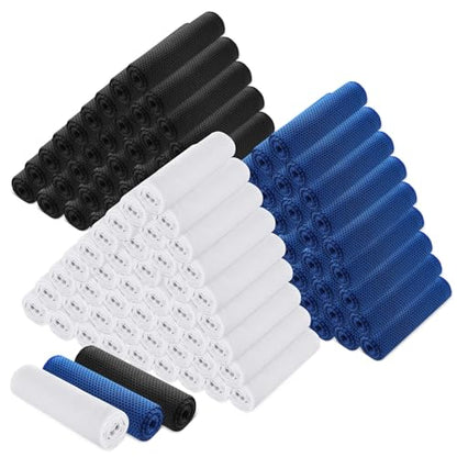 Hosuly 150 Pack Cooling Towels Bulk 40 x 12 Inch Large Chilly Breathable Sweat Sports Cold Towels Sublimation Microfiber Ice Neck Rag for Hot Weather Workout Gym Team Gift (Dark Blue,Black,White) - color: Dark Blue,black,white