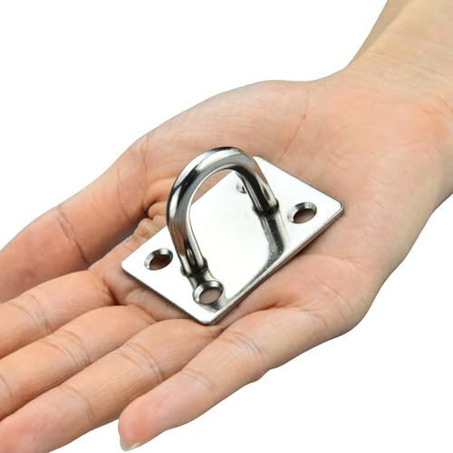 10 PCS Pad Eye Hooks Stainless Steel Ceiling Hooks Ring Hook