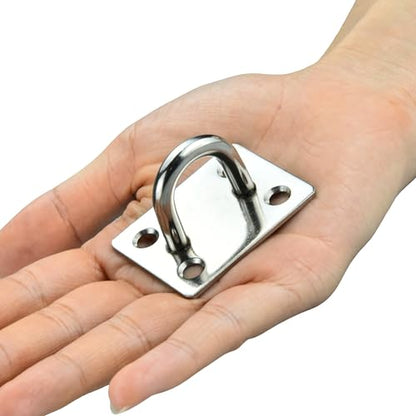 10 PCS Pad Eye Hooks Stainless Steel Ceiling Hooks Ring Hook