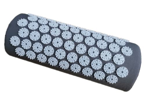 Acupressure Massager Pillow Acupuncture Massage Neck Back Head Pain Relief, Relieves Muscle Stress Relaxation, Grey - color: Grey