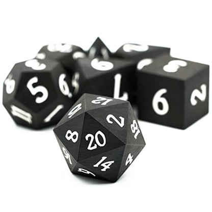 Ebony Wood DND Dice Set Wooden Polyhedral Dice Set for Tabletop Game - color: Ebony Wood