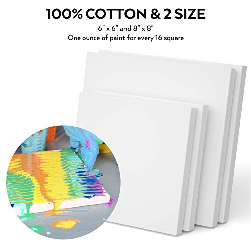 Nicpro Acrylic Pouring Kit, Artist Starter Supplies Including 19 Colors | Acrylic Paints,Pouring Medium, Silicone Oil, Canvases, Gloves, Strainers, Mixing Stick, Instructions for Flow DIY Painting