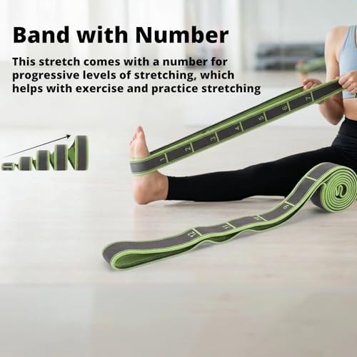 Stretch Band Strap with Number, Elastic Stretching Strap, Fitness Elastic Band, for Exercise Fitness Workout