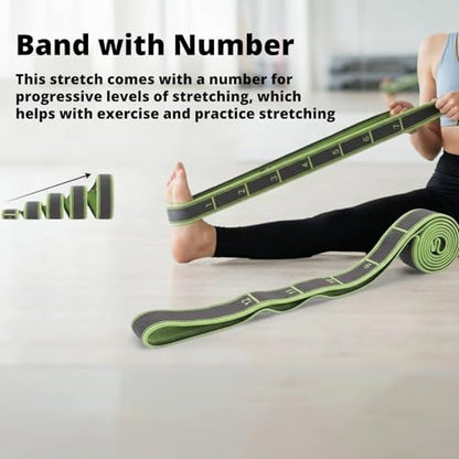 Stretch Band Strap with Number, Elastic Stretching Strap, Fitness Elastic Band, for Exercise Fitness Workout