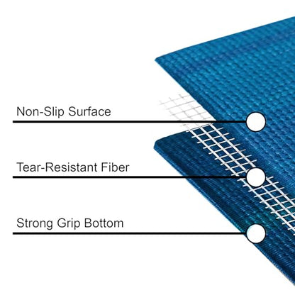 Mount Adams Vista Yoga Mat, 72"x24"x6mm Thick - color: Seabreeze with Grommets - 24 Inches