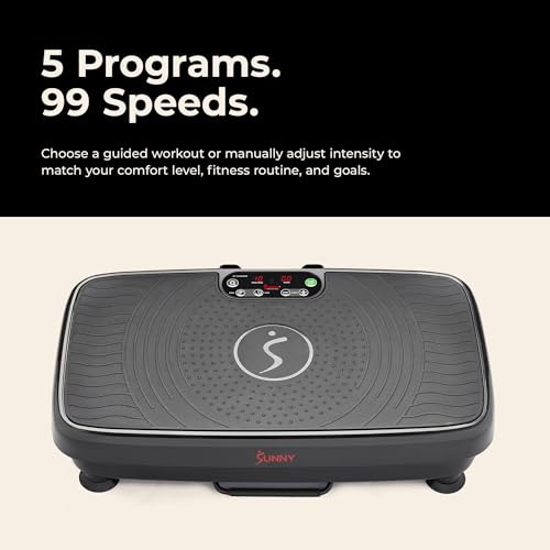Sunny Health & Fitness 2D/3D Vibration Platform Exercise Machine w/ Remote - size: 2D
