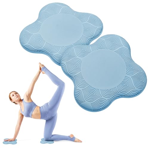 Yoga Knee Pads Set of 2 – Extra Soft Non-Slip Yoga Knee Pad Cushion for Knees Elbows Wrists – Pilates & Workout Knee Pads for Floor Exercises, Kneeling, Stretching, Fitness, Blue - color: Blue