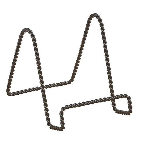 TRIPAR Decorative Twisted Wire Stand, Black Display (3 Inch Depth) Tabletop Easel Sleek & Modern Look - Perfect for Books, Plates, Photos & More - color: Black, size: 3 Inch