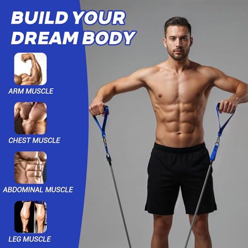 Kifmurase Heavy Resistance Bands,300lbs Exercise Bands with Handles for Men