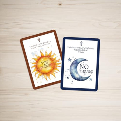 Rounded Corners Yoga Consent Cards,20 Pcs Double-Sided Assist Cards for Yoga Teachers, Pilates and Dance,Yes or No Adjust Cards(7 * 10cm)