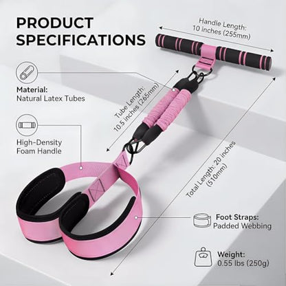 Upgrade Pedal Resistance Band with Handle, 2026 Multi-Functional Adjustable Resistance Band for Full-Body Workouts, Home Fitness Foot Pedal Resistance Band, Unisex Sit-up Training Equipment