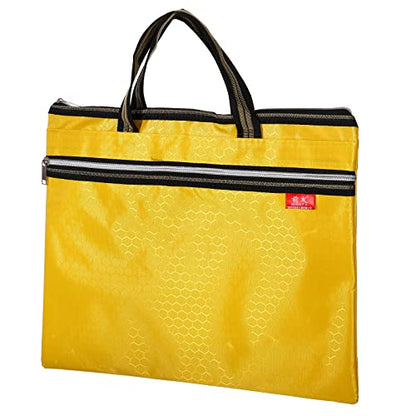 PATIKIL Waterproof Zipper File Bag, Documents Storage Zip Pouch, Yellow | 11x14inch Bag Books Tools for Office Travel - color: Yellow