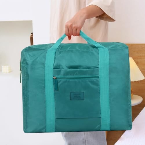 Travel Duffel Bag Foldable Travel Bag Bulk Carry on Luggage Bag Waterproof Tote Sports Gym Bag Lightweight Large Weekender Overnight Bag for Women and Men (Green 24PCS) - color: Green 24PCS