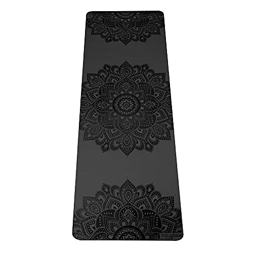 YOGA DESIGN LAB | The Infinity Mat | Luxurious Non-Slip Design Provides Unparalleled Grip to Support and Align You Beautifully | Eco-Friendly | w/Carrying Strap! - color: Mandala Charcoal, size: 5mm