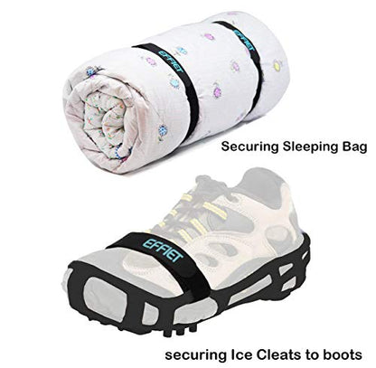12 Packs Fastening Cord Wrap 1 x 24 Inches Hook and Loop Cinch Straps, EFFIET Adjustable Adhesive Extension Hose Storage Strap, Securing Bike Sleeping Bag for Yoga Mat