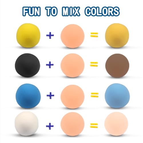 ifergoo 100g Skin Air Dry Clay, 3.5oz DIY Creative Modeling Clay for Kids | Refill Foam Magic Clay for School Art & Craft Project, Slime Supplies, Ultra-light & Soft, Gift for Age 3-12 Boys & Girls - color: Skin/100g