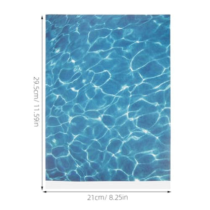 Garneck 5pcs Artificial Water Effect Sheet Self Adhesive - Fake Ocean Lake & River Scenery Effect Stream Pattern Sticker for Miniature Train Village Model Diorama Dollhouse Landscape DIY Decoration