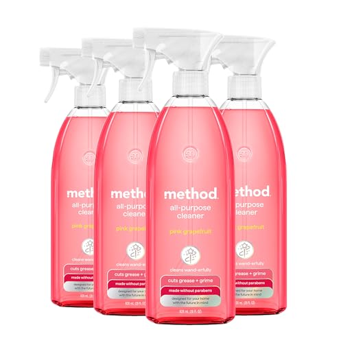 method All-Purpose Cleaner Spray, Pink Grapefruit , 28 fl oz, 4 pack - size: 28 Fl Oz (Pack of 4), style: All Purpose Cleaner Spray