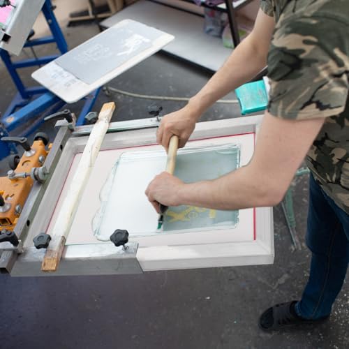 Zonon 8 Pieces 10x14 Inch Aluminum Silk Screen Printing Frames with 160 White Mesh White Polyester Screen and Red Glue Pre-Stretched Silk Frame for DIY T-Shirt Printing - size: 10 x 14 Inch