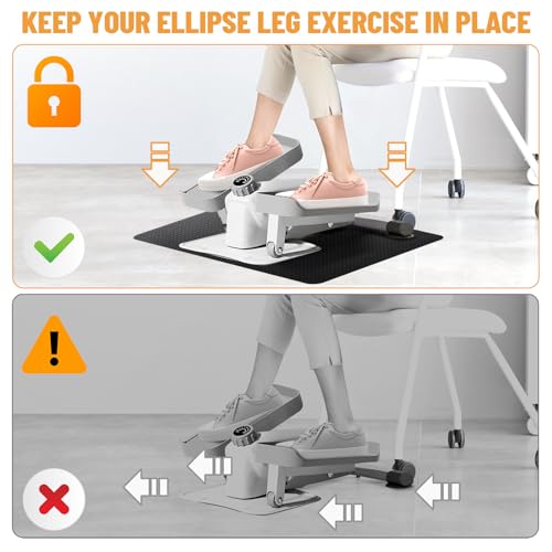 Under Desk Elliptical Mat - Non-Slip Exercise Equipment for Peloton Bike, Small Exercise Mat for Desk Workout Equipment - color: Double-sided 1 Pc