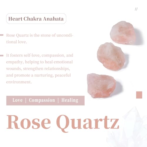 SUNYIK Natural Rose Quartz Tumbled Chips Stones with Heart Chakra Pillow | 0.5LB/230g Crushed Crystal Quartz Chips for 7 Chakra Healing Meditation Yoga Reiki Energy Balancing - color: Pink/Green