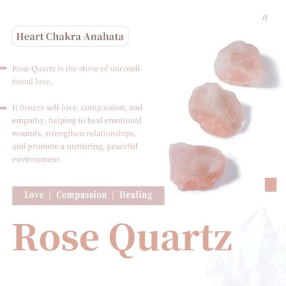 SUNYIK Natural Rose Quartz Tumbled Chips Stones with Heart Chakra Pillow | 0.5LB/230g Crushed Crystal Quartz Chips for 7 Chakra Healing Meditation Yoga Reiki Energy Balancing - color: Pink/Green